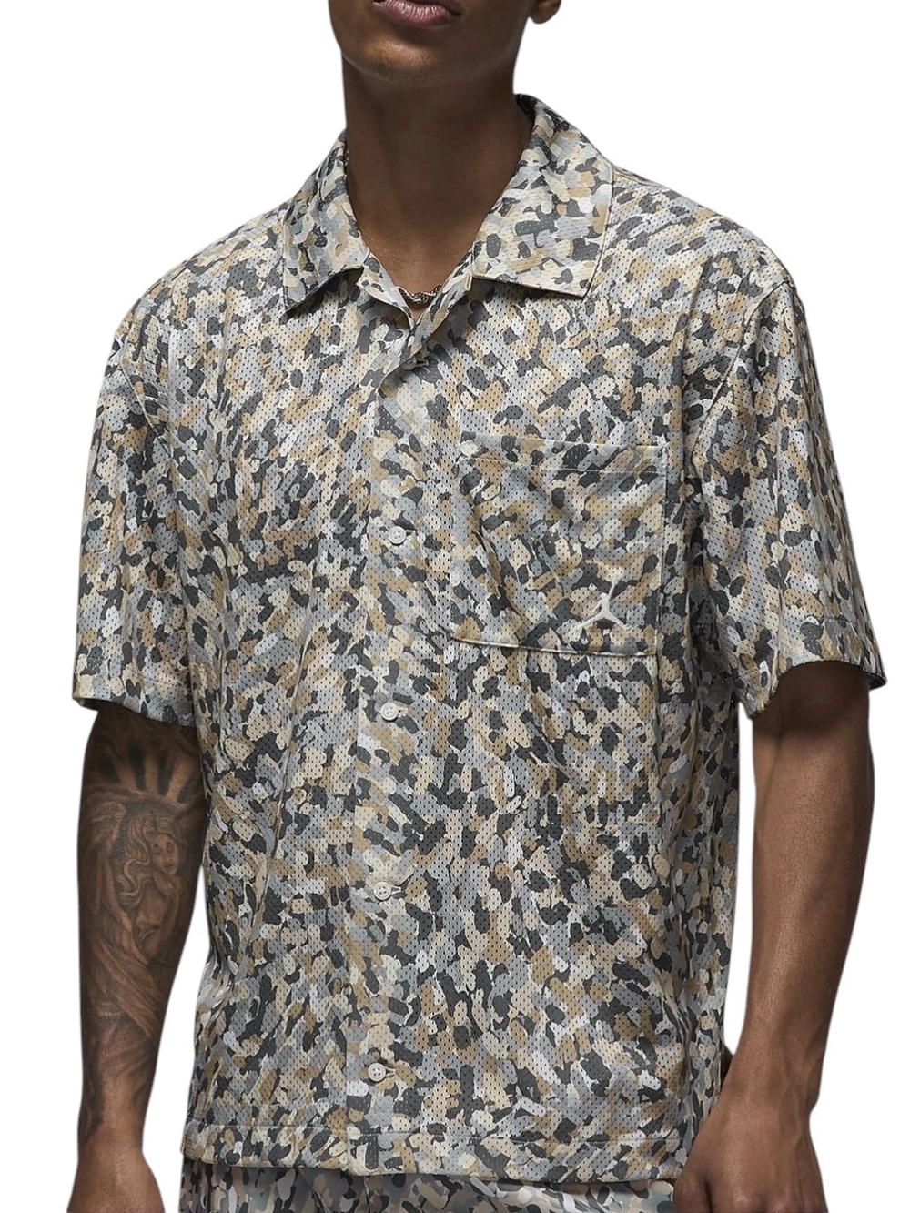JORDAN Abstract Camo Mesh Shirt - Size M - Active Sports Wear